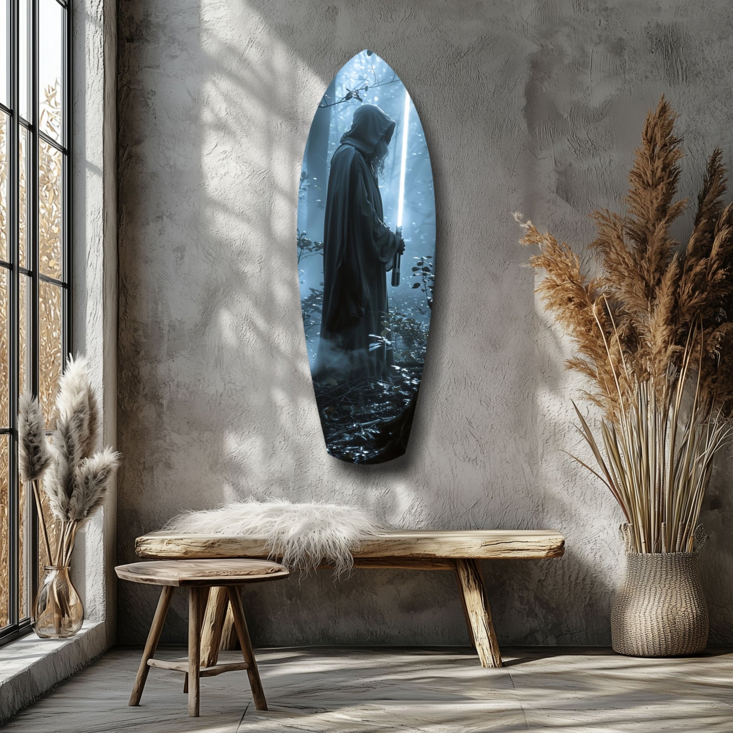 Light Saber Glass Wall Art.