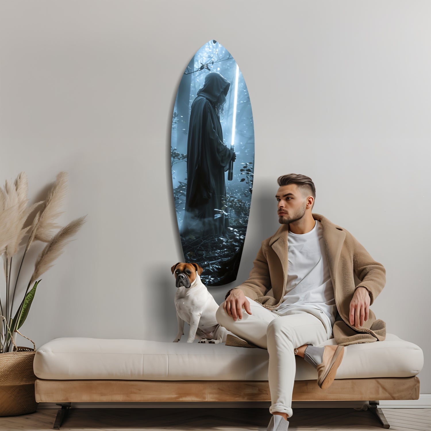 Light Saber Glass Wall Art.