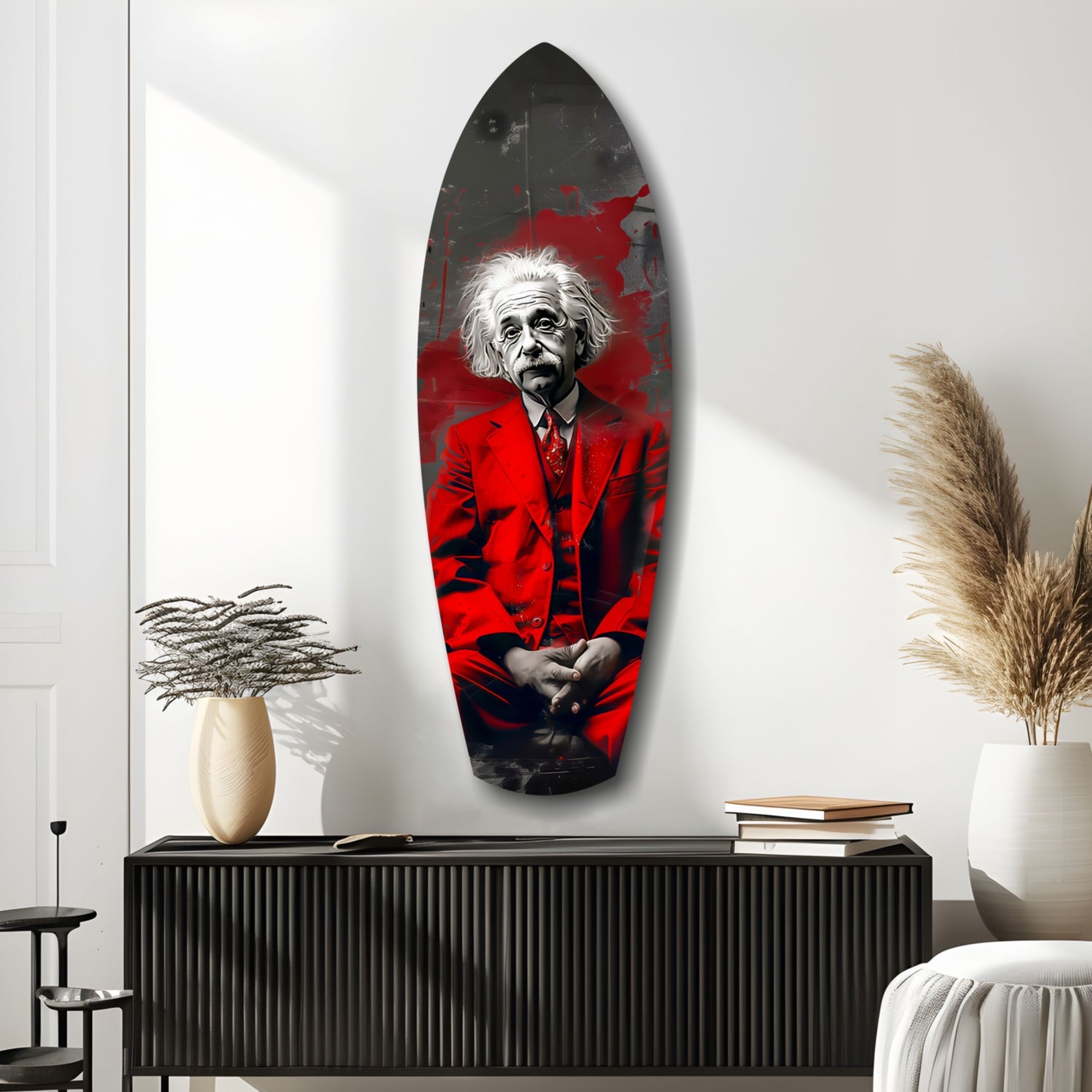 Einstein Mood V2 Glass Wall Art.