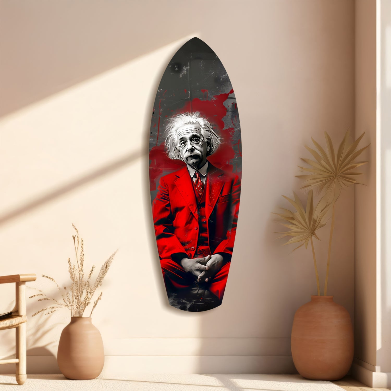 Einstein Mood V2 Glass Wall Art.