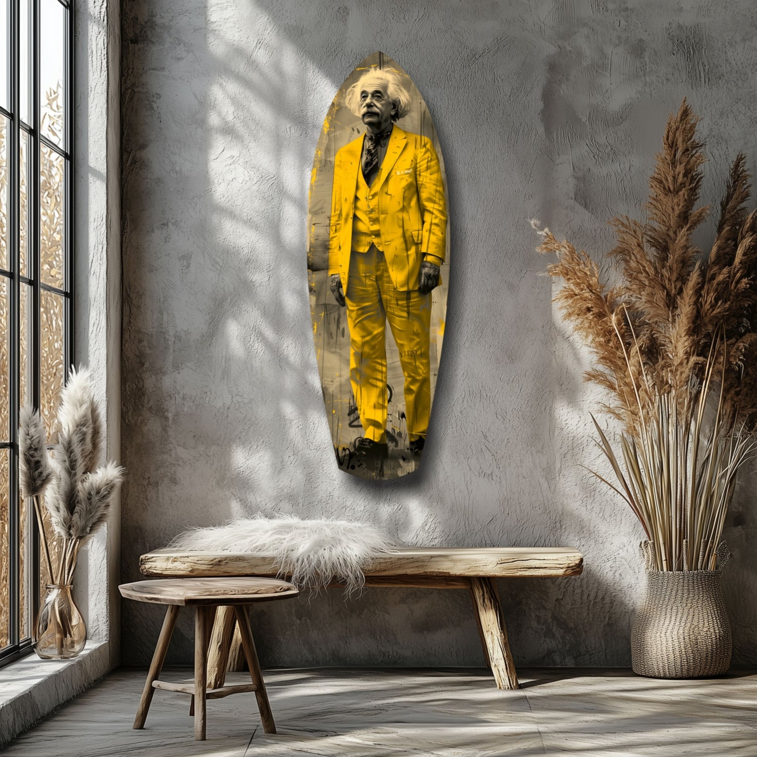 Einstein Standing Glass Wall Art.