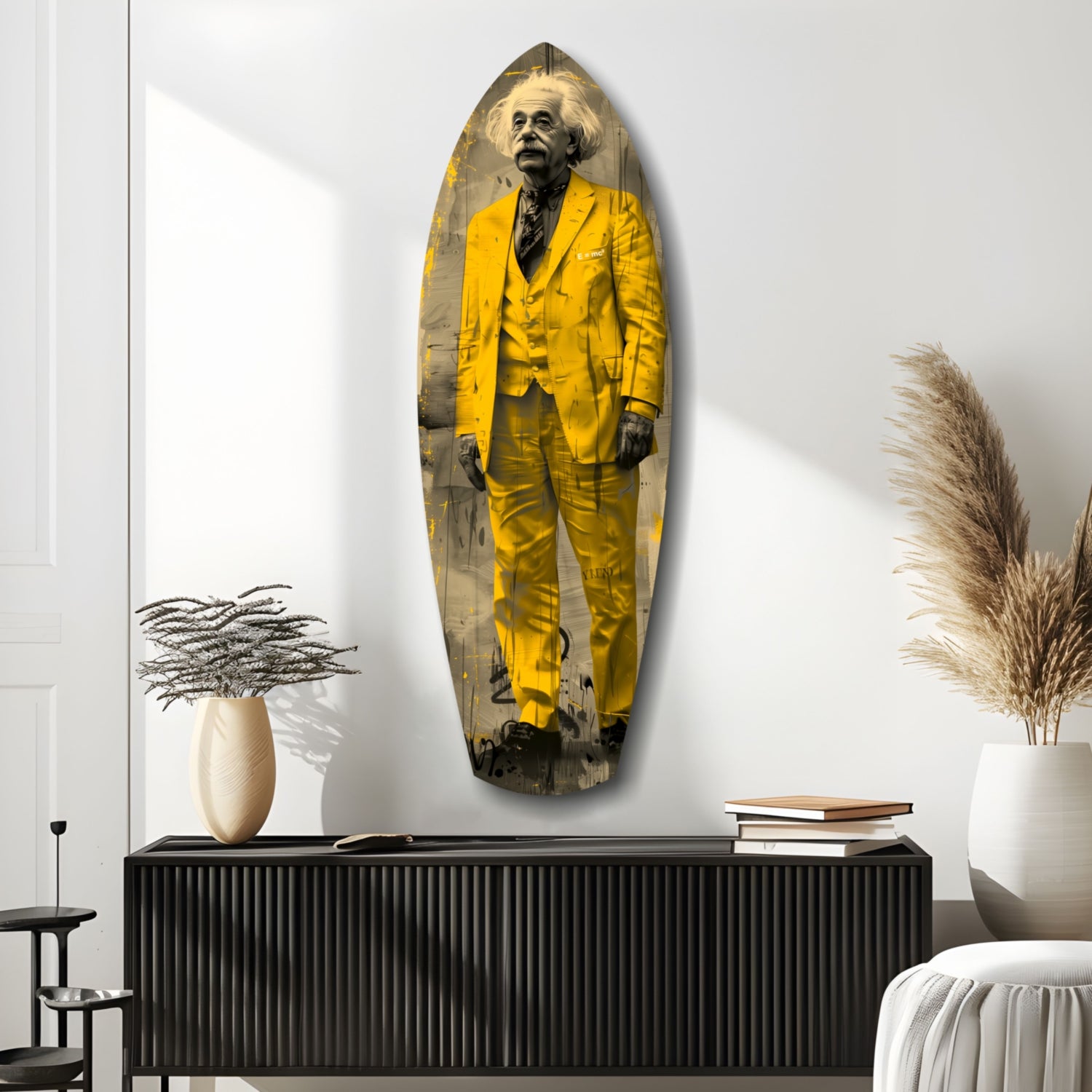 Einstein Standing Glass Wall Art.