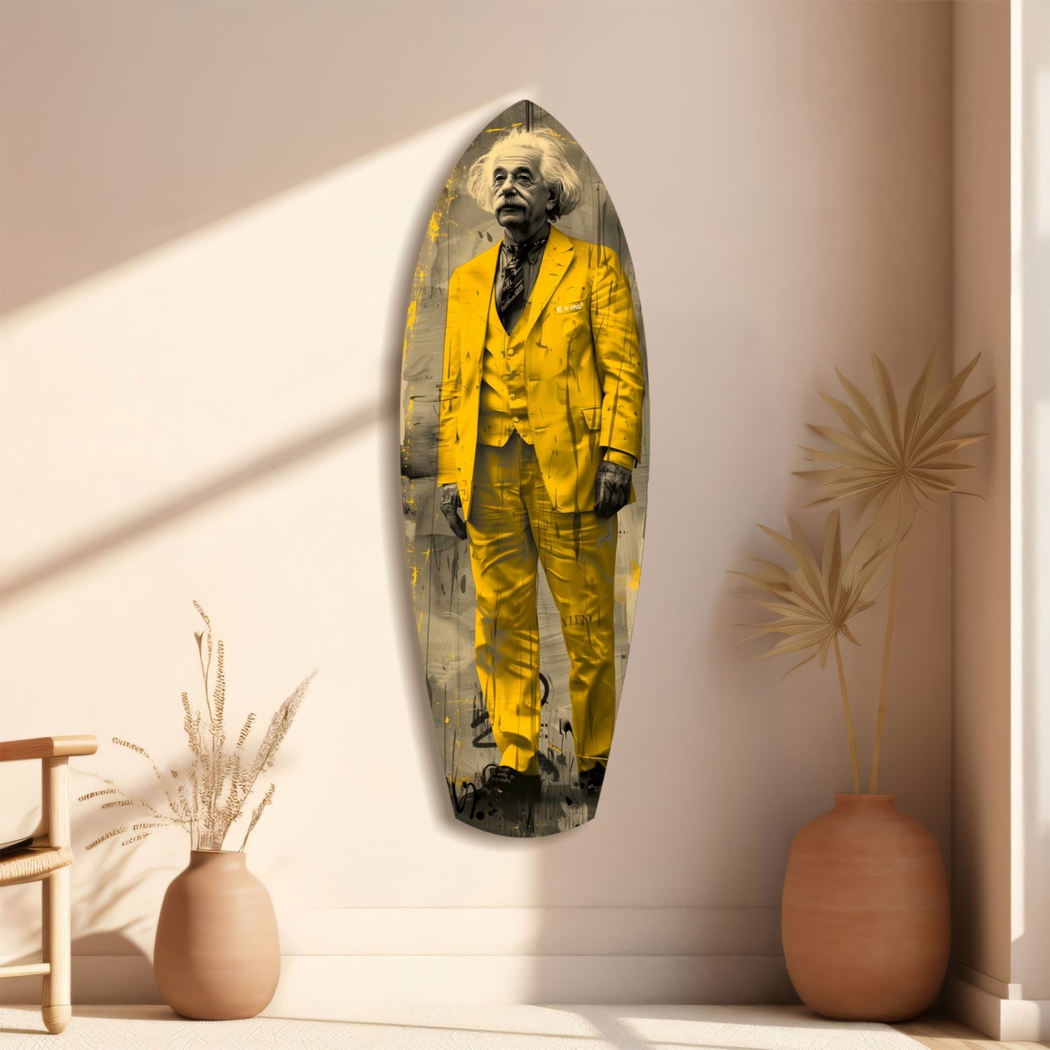 Einstein Standing Glass Wall Art.