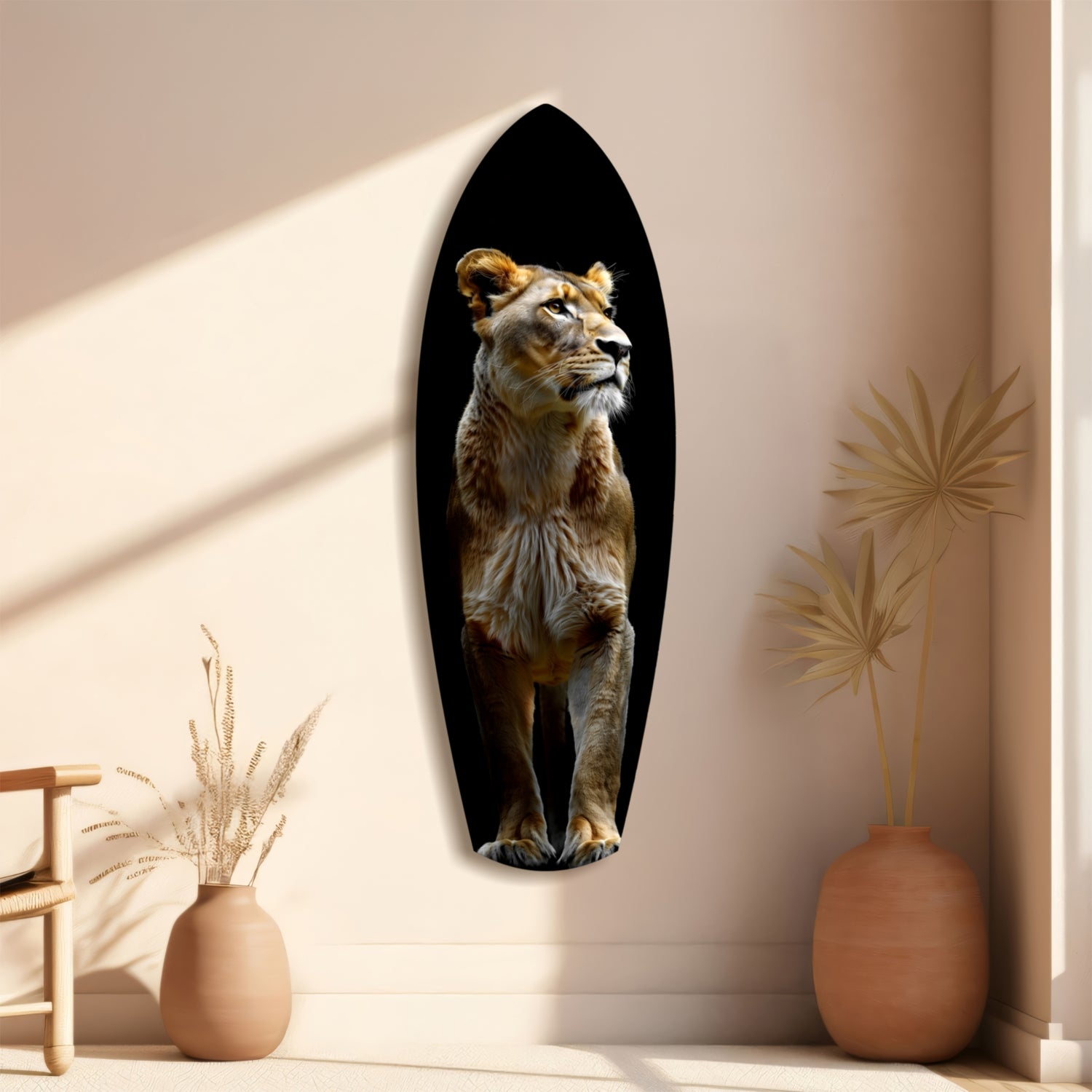 Lioness Glass Wall Art.