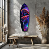 Colorful Lips V2 Glass Wall Art.