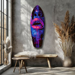 Colorful Lips V3 Glass Wall Art.