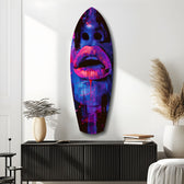 Colorful Lips V3 Glass Wall Art.