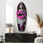 Colorful Lips V4 Glass Wall Art.