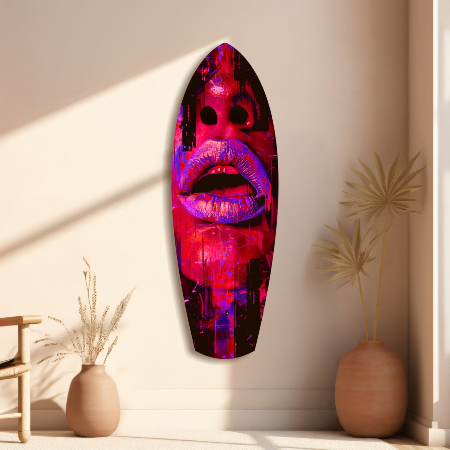 Colorful Lips V5 Glass Wall Art.