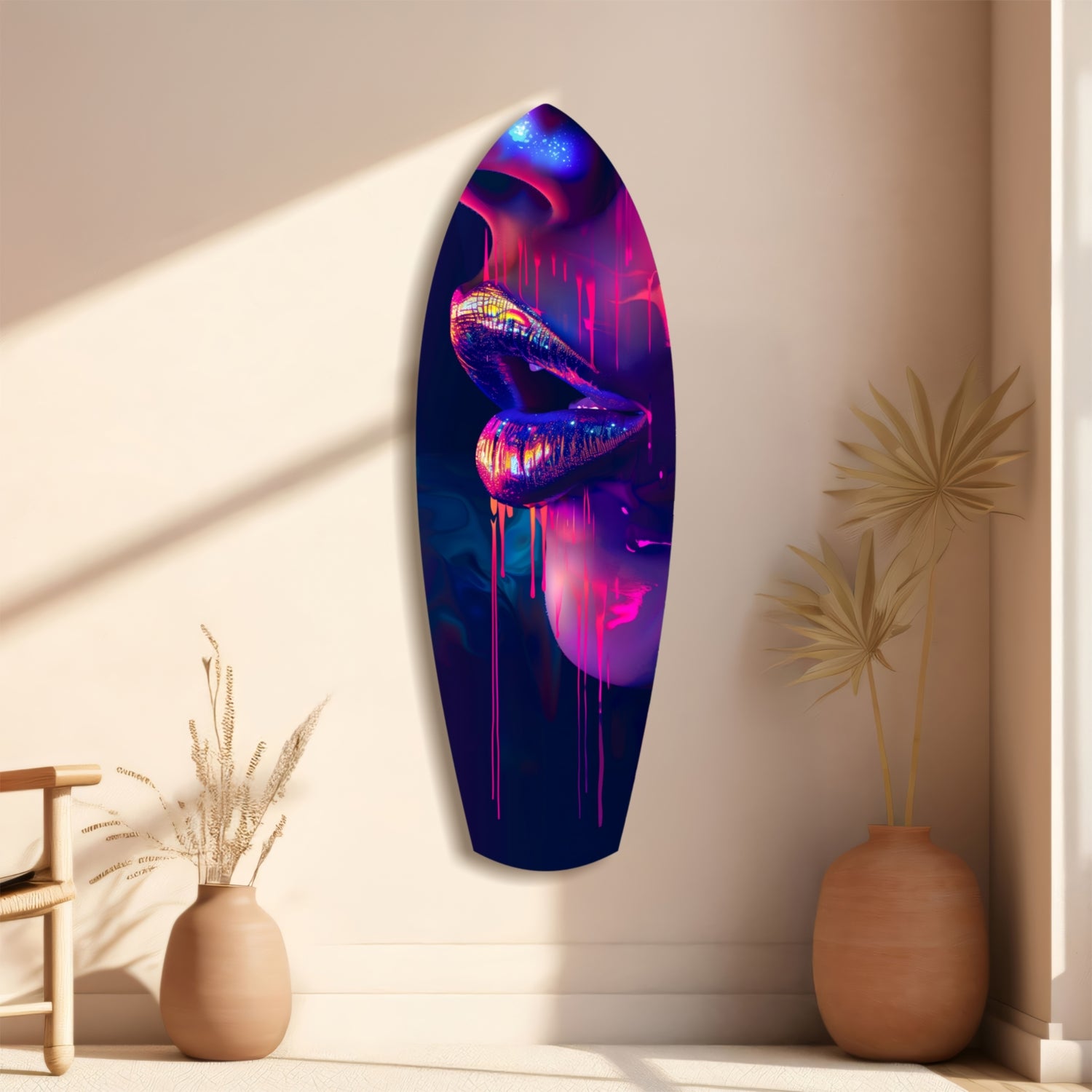 Colorful Lips V8 Glass Wall Art.