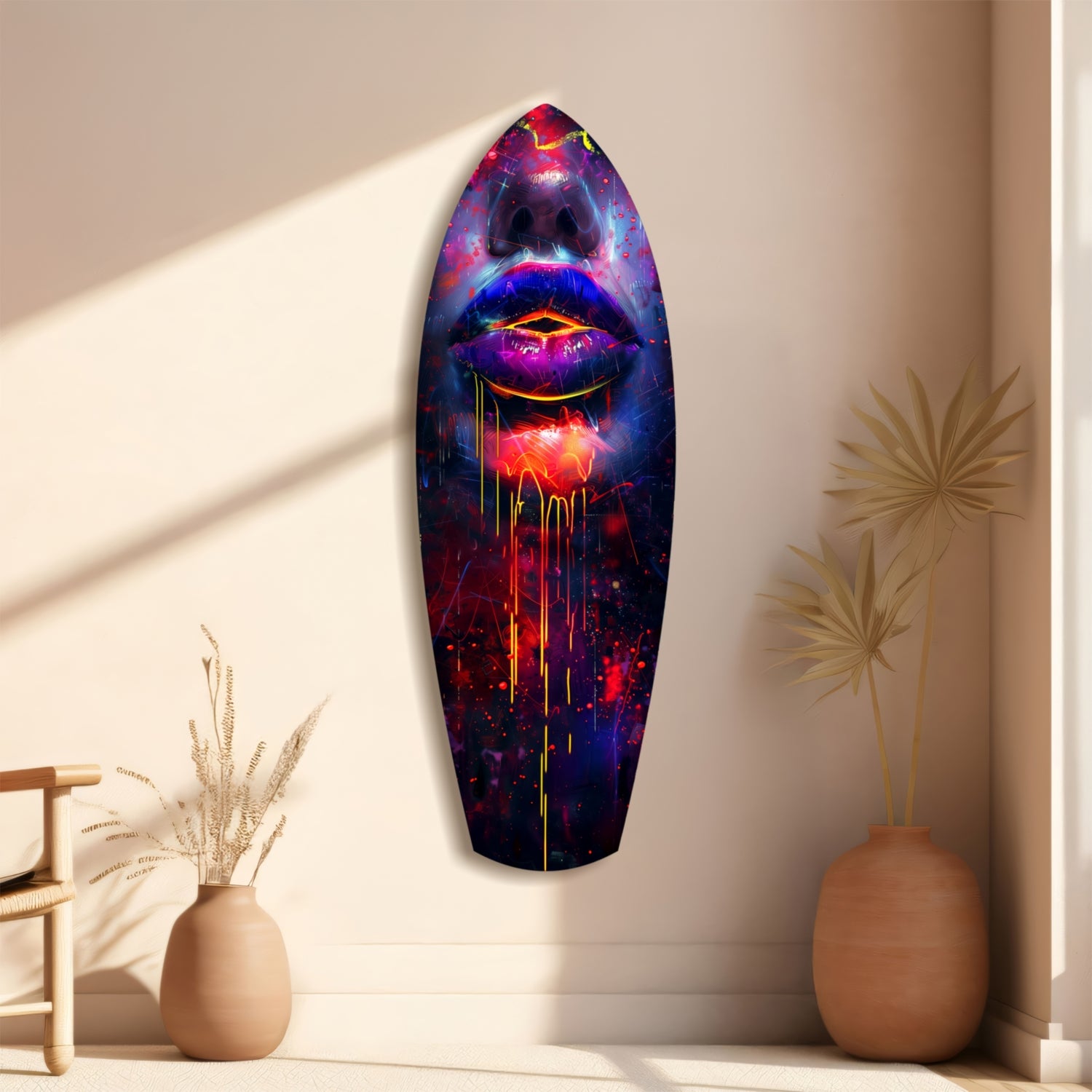 Colorful Lips V10 Glass Wall Art.