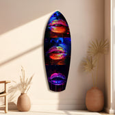 Colorful Lips V12 Glass Wall Art.