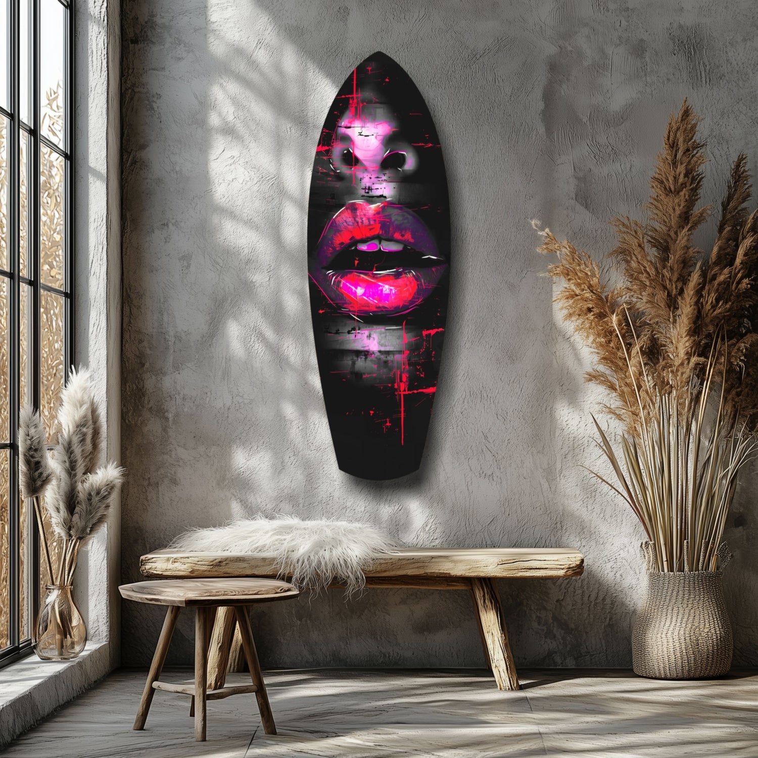 Colorful Lips V16 Glass Wall Art.