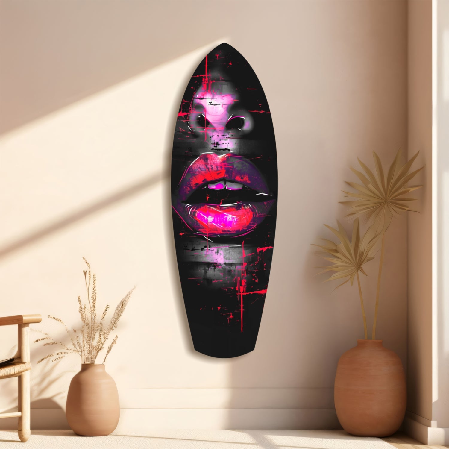 Colorful Lips V16 Glass Wall Art.