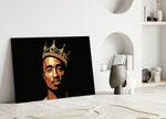 Tupac Shakur artwork styled in a teen's bedroom interior