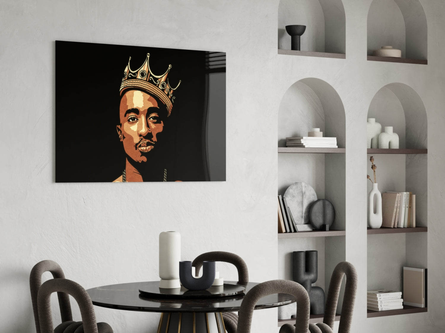 Tupac Shakur Glass Wall Art.