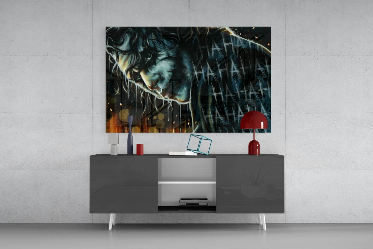 Joker Glass Wall Art.