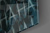 Heath Ledger Joker glass wall art catching light to reveal its painted drip