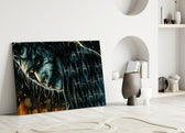 Heath Ledger Joker artwork styled in a creative loft interior