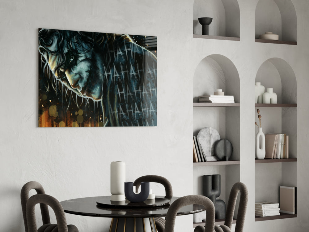 DC yatay panel against a moody dark-painted accent wall