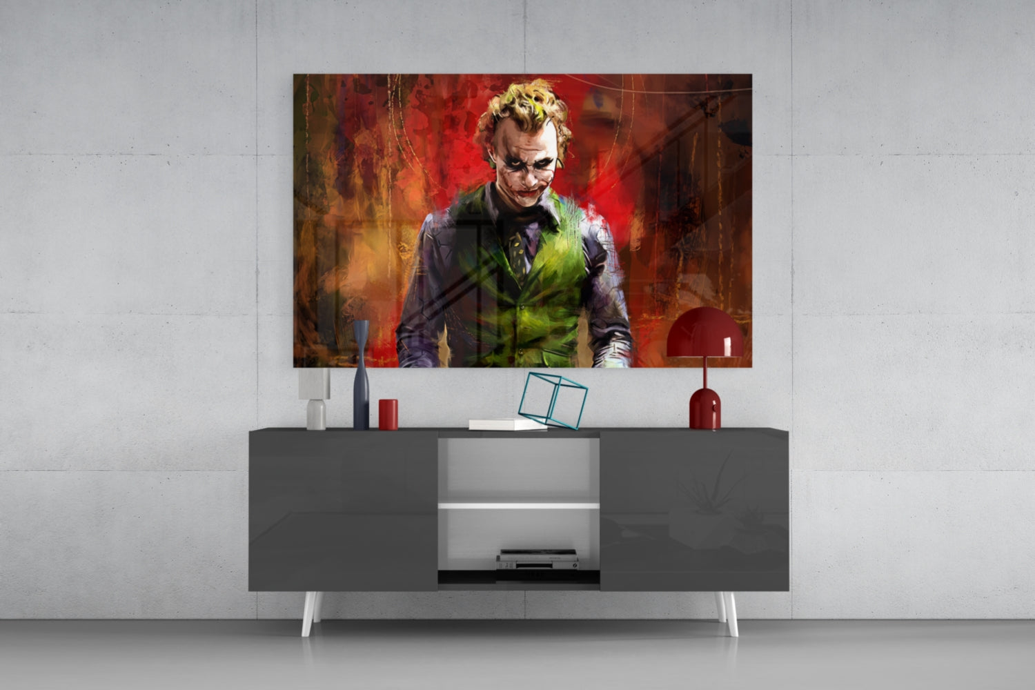 Joker Glass Wall Art.