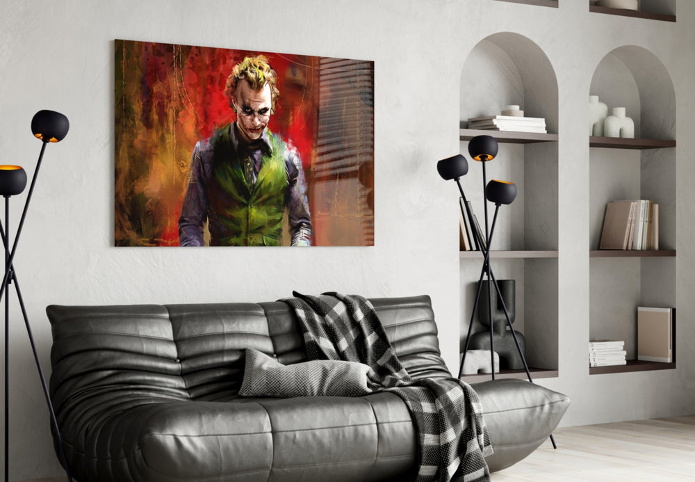 DC glass print bringing Dark-Knight edge to a teen's bedroom