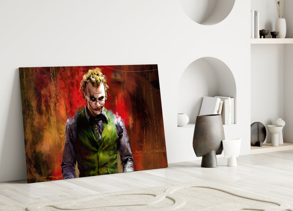Joker Scarlet artwork styled in a creative loft interior