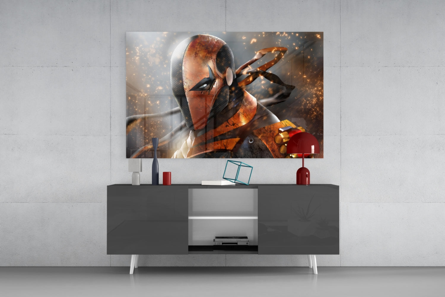 Deathstroke Glass Wall Art.