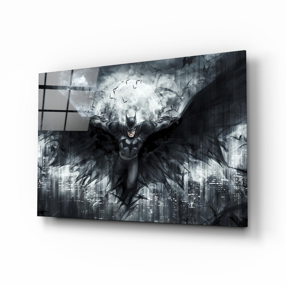 DC tribute panel anchoring a man cave wall