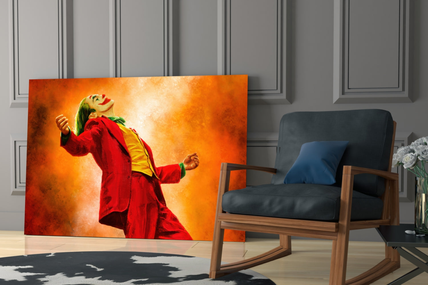 Joker Glass Wall Art.