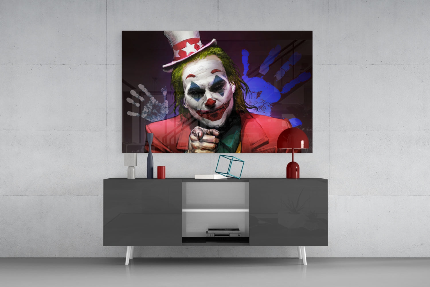 Joker Glass Wall Art.