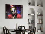 DC yatay panel against a moody dark-painted accent wall