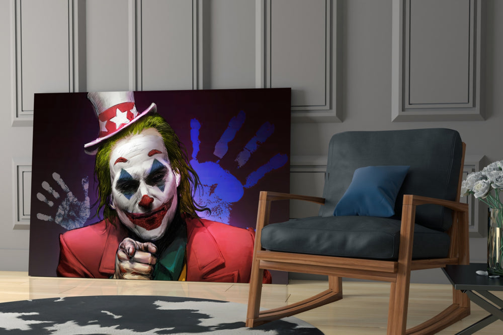 Cinematic artwork in a moody bedroom interior