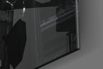 Batman Throne glass wall art catching light to reveal its painted waterfall