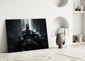 Batman Throne artwork styled in a creative loft interior