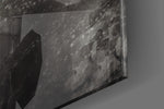 Kobe Bryant Storm glass wall art catching light to reveal its painted ash