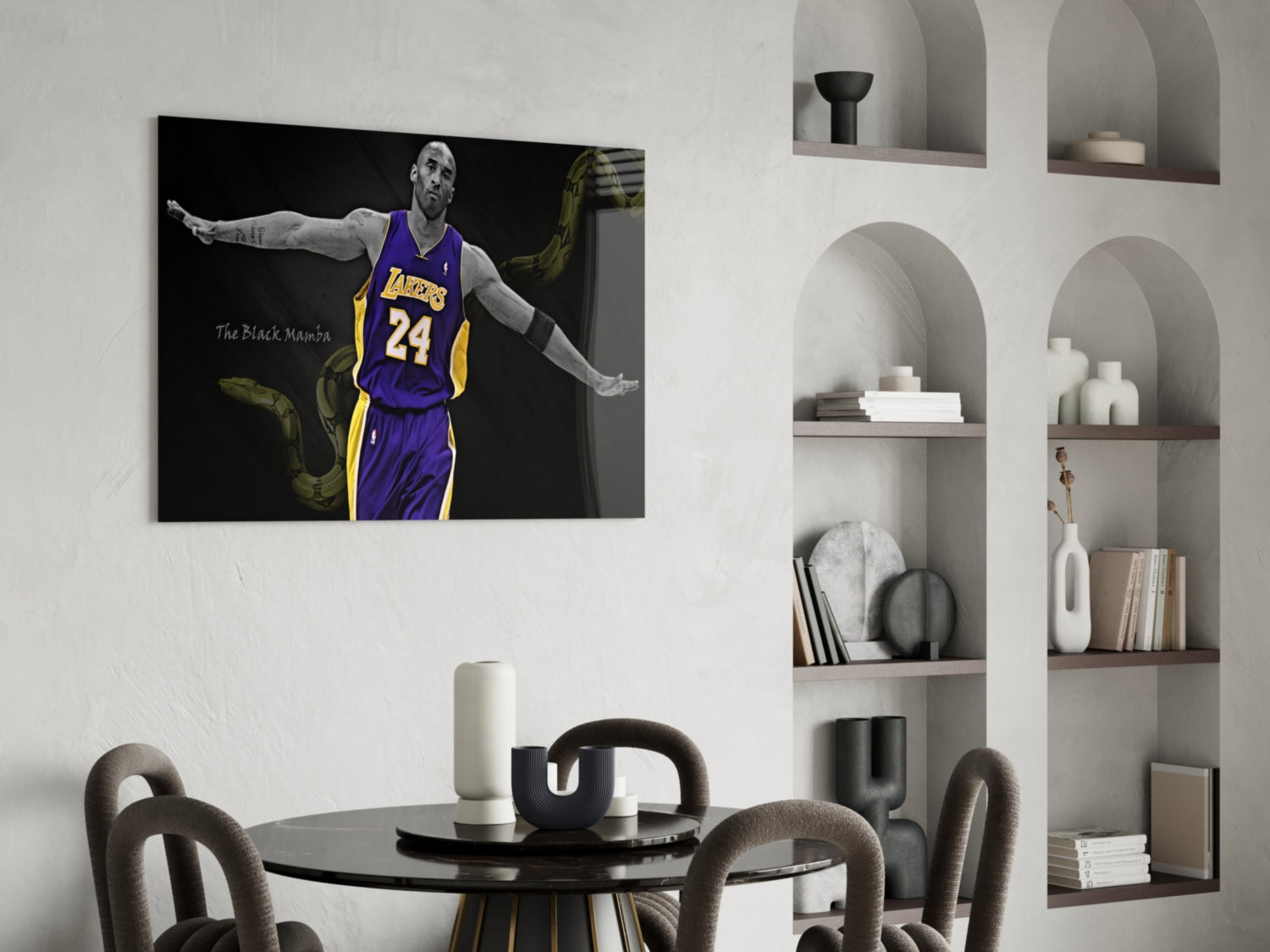 Kobe Bryant Glass Wall Art.