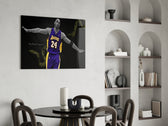 NBA yatay panel against a moody dark-painted accent wall