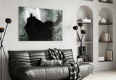 DC glass print bringing sketch edge to a teen's bedroom