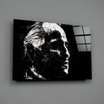 Mafia tribute panel anchoring a man cave wall