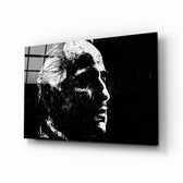 Godfather glass wall art in a modern home cinema