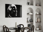 Mafia glass print bringing classic-film edge to a designer office