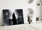 Batman Rain artwork styled in a creative loft interior