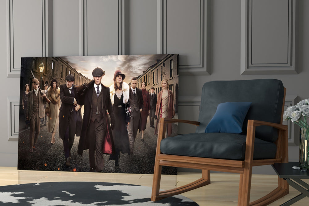 Cinematic artwork in a gentleman's office interior