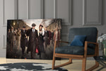 Cinematic artwork in a gentleman's office interior