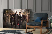 Cinematic artwork in a gentleman's office interior