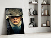 Cinematic artwork in a gentleman's office interior