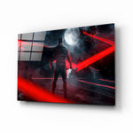 DC tribute panel anchoring a man cave wall