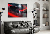 DC glass print bringing Snyderverse edge to a teen's bedroom