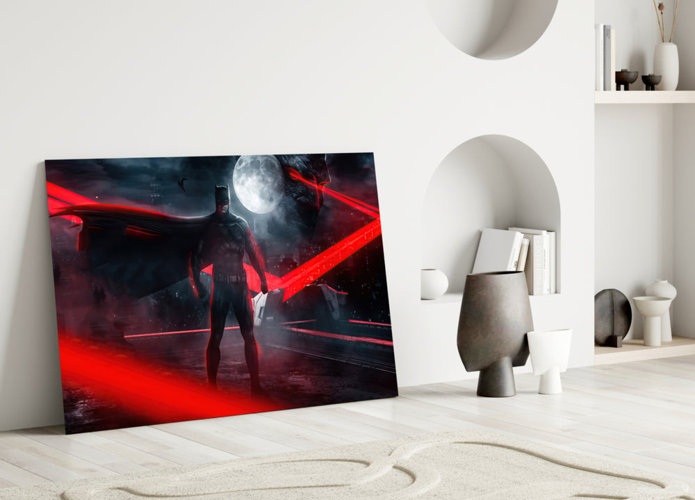 Batman Knightmare artwork styled in a creative loft interior